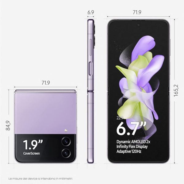 SAMSUNG Z Flip 4 8GB/512GB 5G 6,7" Purple - immagine 3