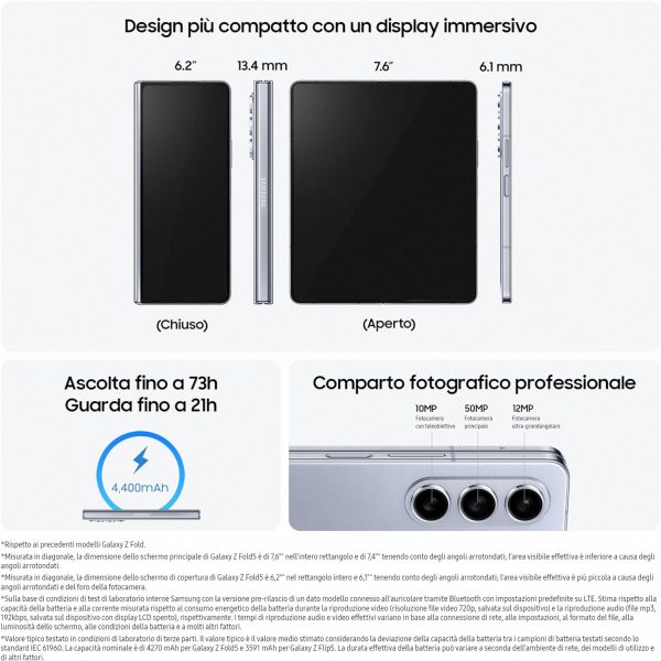 SAMSUNG Z FOLD 5 12GB/256GB 5G Black - immagine 5